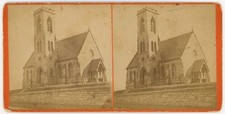 PENNSYLVANIA STEREOVIEW - Pittsburgh - Mt Lebanon - Christ Chapel - 1880s RARE picture