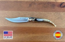 3.5” Albacete Navaja Joker Sevillana Knife Bullhorn Handle Handmade High Quality picture