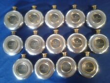 Collectible Courvoisier 5oz. Stainless Steel Window Flask And Brass Screw Top  picture