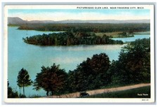 1938 Picturesque Glen Lake Near Traverse City Michigan MI Posted Trees Postcard picture