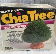 Vintage CHIA Tree Handmade Decorative Pottery Planter Watch It Grow Sealed picture