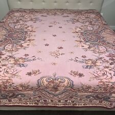 Soft Surroundings Blanket Tapestry Style 100% Cotton. Paisley/ Floral 110