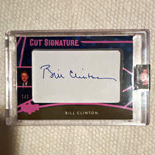 Decision 2020 Bill Clinton Cut Signature Cut Auto Card 1/1 Politics picture