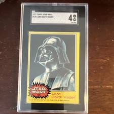 Topps 1977 Star Wars Lord Darth Vader #196 SGC 4 Graded Trading Card picture
