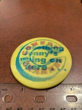 Vintage Comedy Central Channel Something Funny’s Going On Here... Pin Button picture