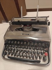 SILVER MCM. OLIVETTI LETTERA 22 TYPEWRITER . MOMA. SPANISH Ñ. PICA FONT. 1965 picture