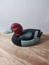 Jasco Duck Figurine Redhead Canvasback Hand Painted 5.5