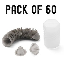 60Pc Bowl Screens for 14MM Glass Bowl Stainless Steel Adjustable Bowl Screens picture