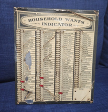 1920's Four Row Charles Letts & Co Household Wants Indicator Board Pre-owned picture