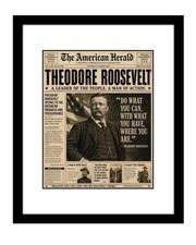 Theodore Roosevelt Newspaper Photo Print 8x10 historical collectible poster picture