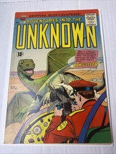 Adventures Into the Unknown #127 ACG 1961 VF Ogden Whitney Dinosaur picture