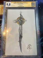 Brzrkr: Poetry of Madness: Pen And Ink #1 Currey Gold Gilded CGC 9.8 Signed picture