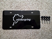 Nurburgring Silver Laser Engraved Aluminum vanity plate picture