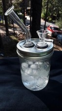 BONG CLOSE OUT SALE Mason Jar Bong Mini Glass Mouthpiece 16 oz Glass Water Pipe picture