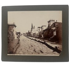 Giorgio Sommer Albumen Photograph Pompeii Strada delle Tombe Grand Tour 1880s picture
