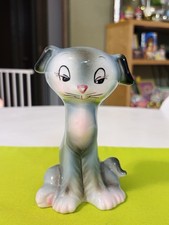 Rare Vintage PY Japan Puppy Dog Ceramic Anthropomorphic Bud Vase Planter picture