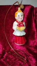 VTG Radko/Holiday Celebrations Ceramic Dangling Caroler Christmas Ornament 5