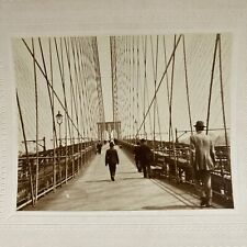 Antique Brooklyn Bridge NYC Original Photograph Circa Late 1800s early 1900s picture