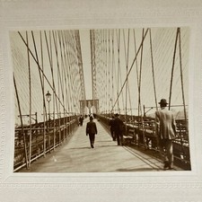 Early Brooklyn Bridge NYC Original Photograph Circa Late 1800s early 1900s picture
