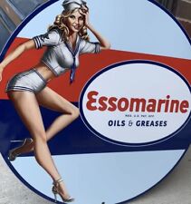 Top Quality Esso Marine Gas Motor Oil vintage reproduction Garage Sign picture