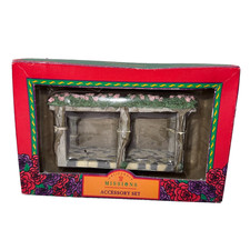 Vintage Mervyn's California Missions Small Garden Trellis Figurine Green Boxed picture