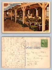 Fort Leonard Wood, MO-Missouri, Squad Room Army Barracks, Vintage c1941 Postcard picture