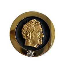 Vintage John Deere 10K Yellow Gold & Diamond Loyal Service Pin picture