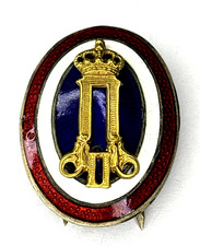 Kingdom of Yugoslavia King Peter II Cap Badge Šupan Varaždin Enamel Gilt picture