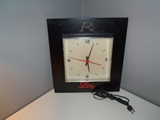 Vintage LILLY Rx Pharmacy Wall Clock Light Advertising Sign Drugs Thomas Schutz picture