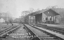 Railroad Train Station Depot New Hartford Connecticut CT - Reprint picture