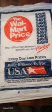 Vintage Large Walmart Plastic Shopping Bag Bring it Home to the USA picture