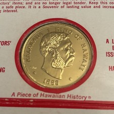 ROYAL HAWAIIAN MINT Dollar Replica Coin USA 1969 Limited Edition Hawaii Kingdom picture