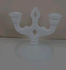 Westmoreland English Hobnail Candlestick Holders, Milk Glass picture