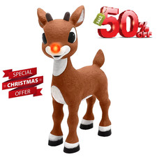 🎄Rudolph the Red-Nosed Reindeer 3.1-ft  Animatronic❄️ Fast Shipping picture