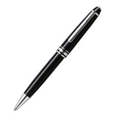 Luxury Meisterstuck 163 Bright Black Silver Clip 0.7mm Black Ink Ballpoint Pen picture