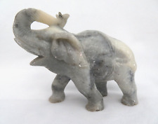 Chinese Grey Soapstone Elephant Figurine picture