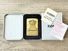 1996 Zippo PYRAMID SUPRISE, CARP DIEM BARRETT SMYTHE Brass/Gold, NEW MASON EYE picture