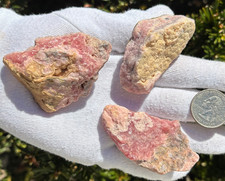 187g LOT AUTHENTIC RHODOCHROSITE ROUGH SPECIMENS LAPIDARY PINK PYRITE 