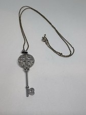5.2g 19” STERLING SILVER HEART KEY STAMPED FINE JEWELRY NECKLACE picture