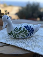 Dansk Sage Song Goose Figurine Blue Green Floral Ceramic Duck Sculpture picture