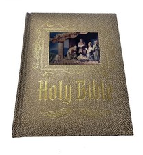 1960’s De Vore & Sons Devotional Family Bible KJV Red Letter Illustrated READ picture