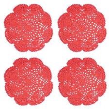 8 Inch Doilies Crochet Round Lace Doily Handmade Placemats 100% Cotton Croche... picture