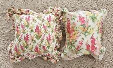 Laura Ashley Abbeville Pink Floral Throw Pillows Bed Breakfast Boudoir Hollyhock picture