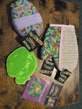 Teenage Mutant Ninja Turtles TMNT Spa 4 pc Set Body Sponge, Silicone Scrubber picture