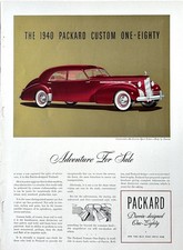 1940 Ad (9 3/4 X 13 1/4 inches) Packard 180 Custom Sport Sedan Darrin Body picture