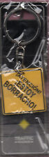 Atencion Estoy Borracho Rubber Square key chain Vintage 1 piece 5cm picture