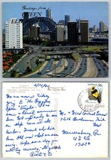 1981 Sydney Australia Warringah Expressway City View Postcard Chrome Posted picture