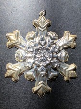 1995 Gorham Sterling Silver Snowflake Ornament picture