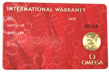 Omega Blank Empty Warranty Certificate Guarantee International OEM Authentic picture