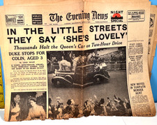 June 3 1953 The Evening News London England Queen's Car Drive About Newspaper picture
